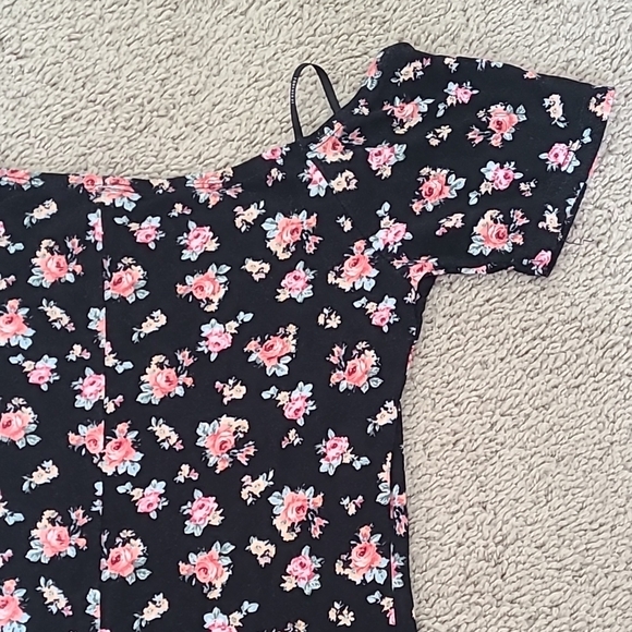 Forever 21 Pink and Black Floral Bodycon Mini Dress - Picture 10 of 13